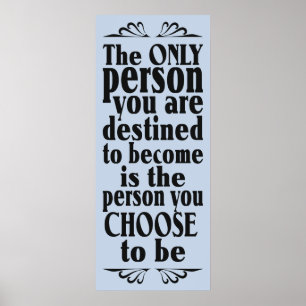 Poster de cor personalizada CHOICE de Motivação