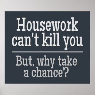 POSTER de cor personalizada HOUSEWORK