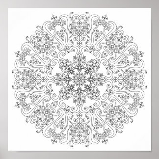 Poster de cor - Rolls Funky Mandala