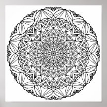Poster de cor - Sunstar Mandala