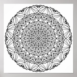 Poster de cor - Sunstar Mandala