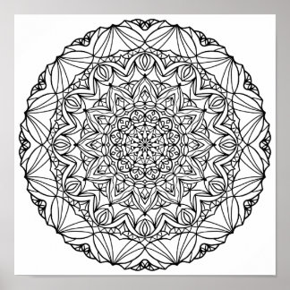Poster de cor - Sunstar Mandala