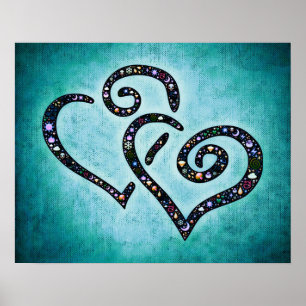 Poster de Coração Azul