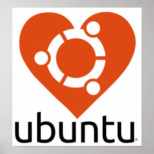 Poster de "coração" do Ubuntu