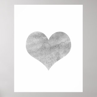 poster de 'Coração Grunge' - Decoração de Parede