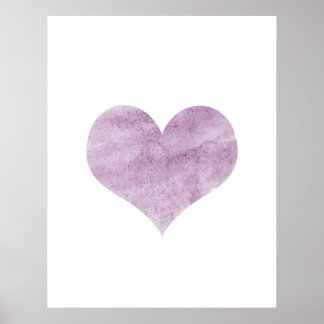 poster de 'Coração Rosa Grunge' - Decoração de Par