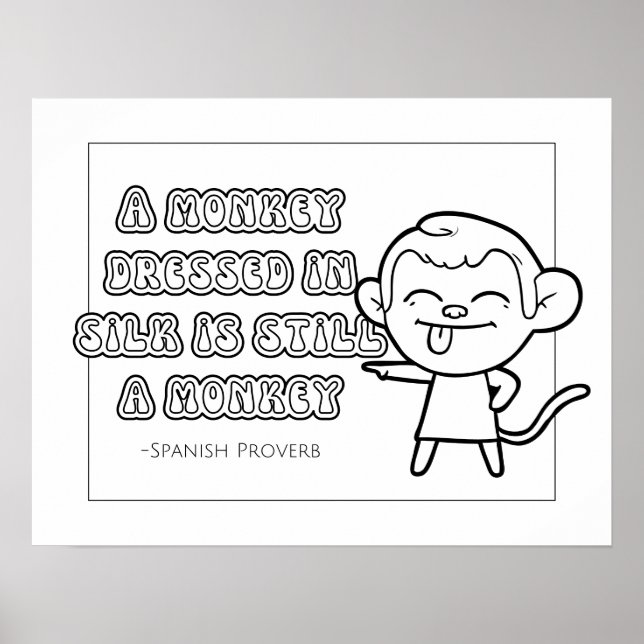 Poster de Corante do Provérbio Espanhol (Frente)