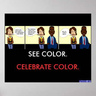 Poster de Cores Completamente Cegos