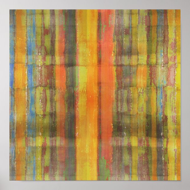 Poster de cores da Terra de arte moderna quadrada (Frente)