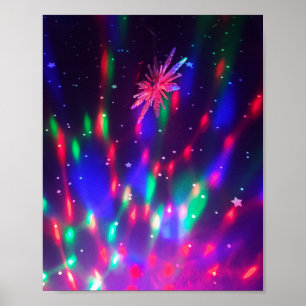 Poster de Cores de Disco Psicadélicos