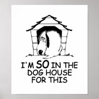 POSTER de cores personalizadas da CASA DOG