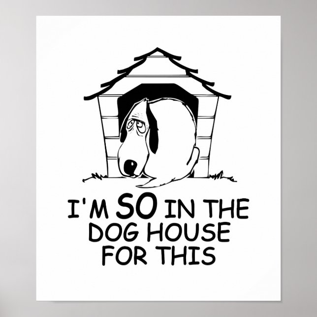POSTER de cores personalizadas da CASA DOG (Frente)