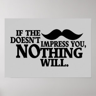 Poster de cores personalizadas para bigode impress