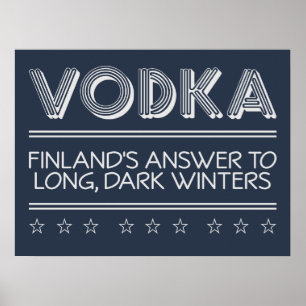 POSTER de cores personalizadas VODKA