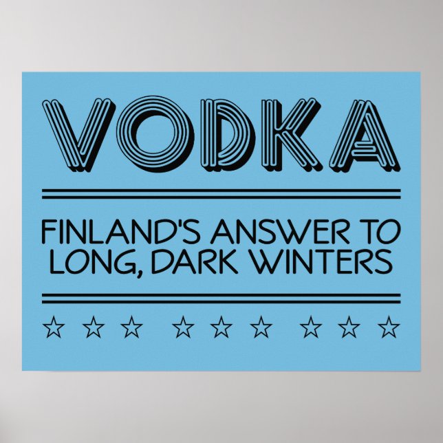 POSTER de cores personalizadas VODKA (Frente)