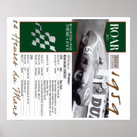 POSTER de corrida de carros de corrida de corrida