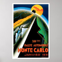 poster de corridas de 1931 Monte Carlo