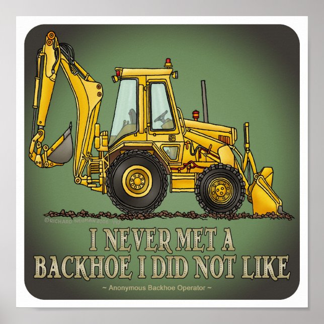 Poster de Cota do Operador Backhoe (Frente)