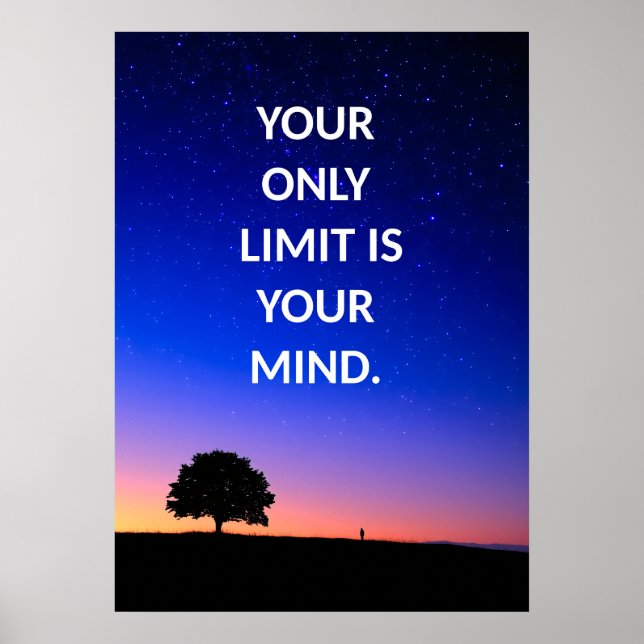 Poster de Cota Motivativa do Céu Azul (Frente)