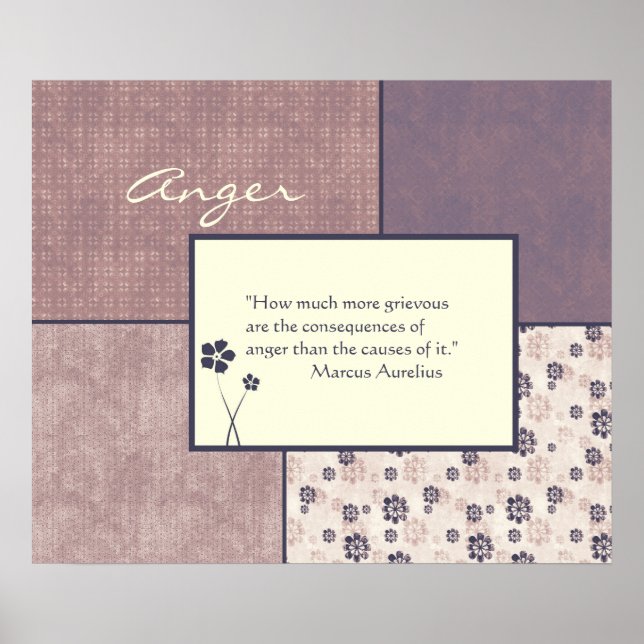 Poster de Cotação Anger Personalizável (Frente)