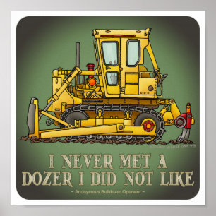 Poster de Cotação do Operador do Bulldozer Dozer