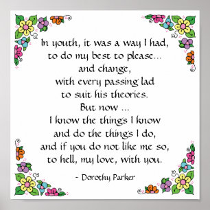 Poster de Cotação Dorothy Parker por SRF