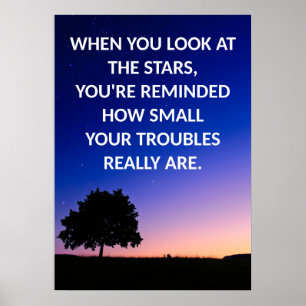 Poster de Cotação Motivacional de Afirmação Positi