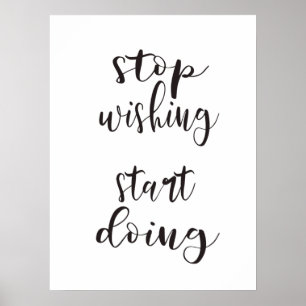 Poster de Cotação Motivacional de Script Whimsic