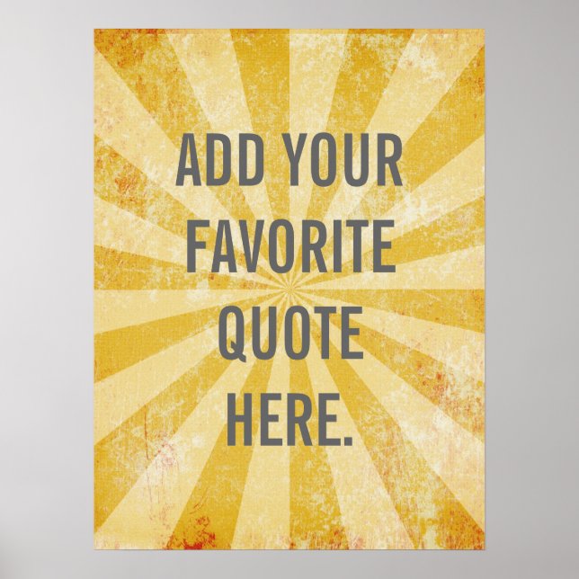 Poster de Cotação Personalizada, fundo amarelo ang (Frente)