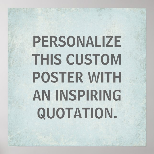 Poster de Cotação Personalizada, inspiração (Frente)