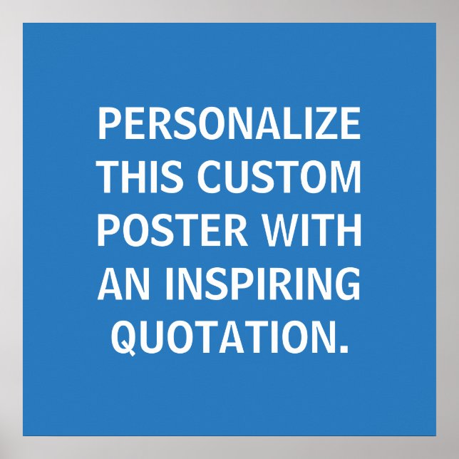 Poster de Cotação Personalizada, inspirador, azul  (Frente)