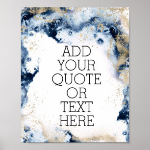 Poster de Cotação Personalizada pintada Dourada