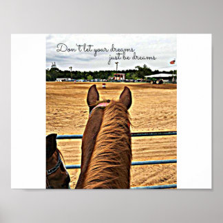 Poster de Cowgirl Barrel Racer Cotação Motivaciona