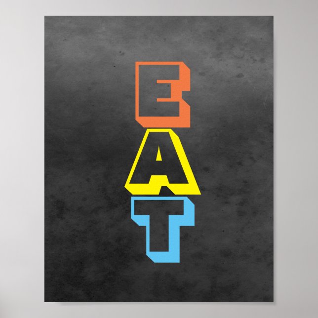 poster de cozinha colorida moderna (Frente)