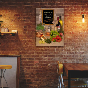 Poster de cozinha personalizável
