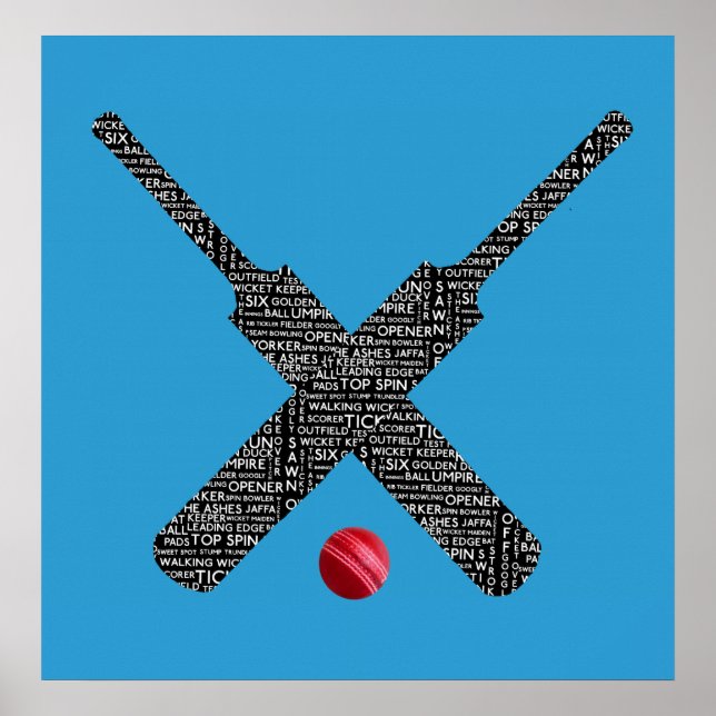 poster de críquete (Frente)