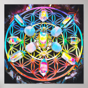 Poster de Cristal de Geometria Sagrada