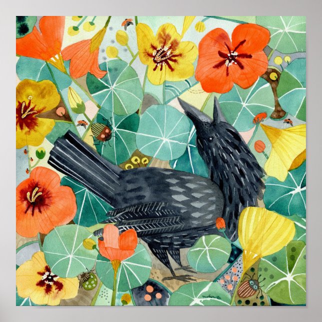 Poster de Crow e Nasturtium (Frente)