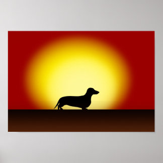 poster de "Dachshund Sunset"