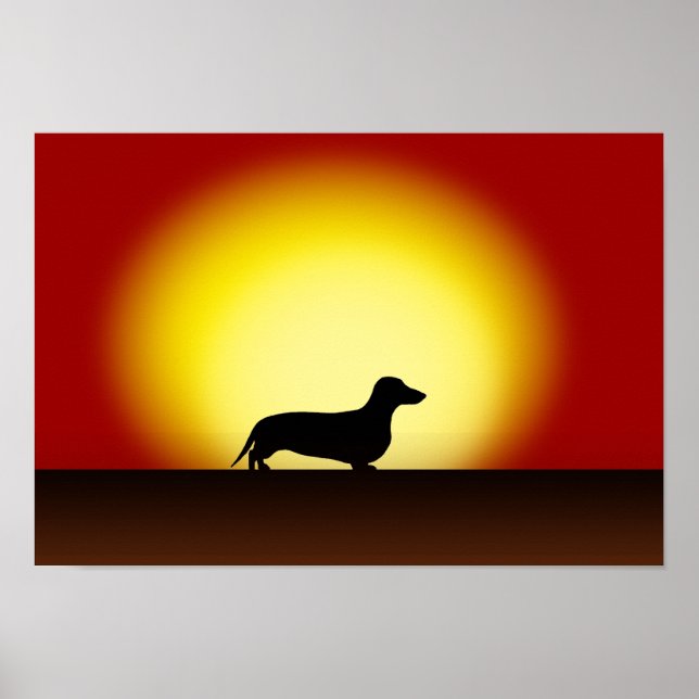 poster de "Dachshund Sunset" (Frente)