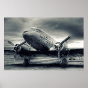 Poster de Dakota DC-3 da aviação do plano de ar