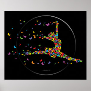 Poster de dançarina de borboleta