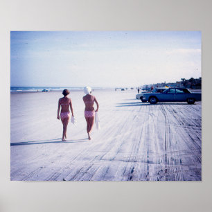 Poster de Daytona Beach Florida do vintage