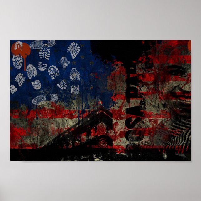 poster de decaimento americano grafite urbano (Frente)