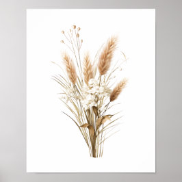 Poster de Decoração Botânica Boho de Grama das Pam