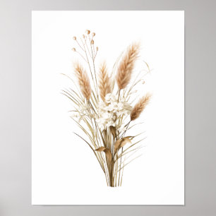 Poster de Decoração Botânica Boho de Grama das Pam