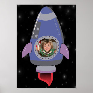 Poster de decoração de Aniversário do Espaço de Na
