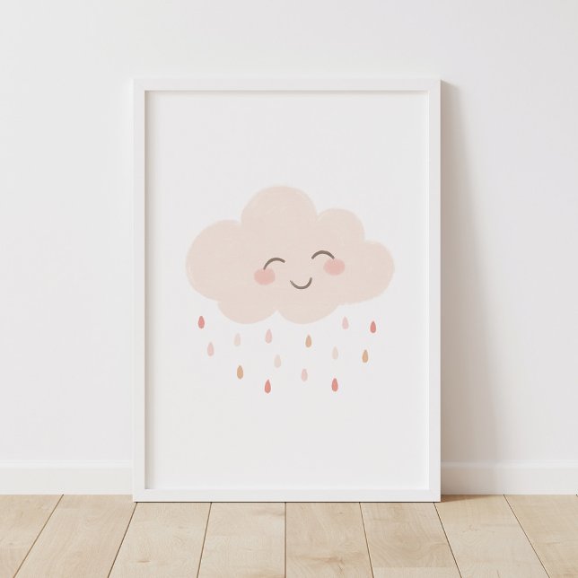 Poster de decoração de berçário de nuvem feliz neu (Criador carregado)