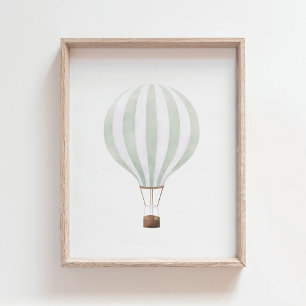 Pôster de Decoração de Berçário em Verde Menta com