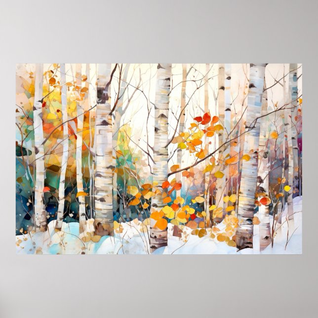Pôster de decoração de casa com paisagem de flores (Frente)